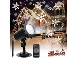 Projetor Led de Natal, Lâmpada Projetora de Flocos Neve BRILVIBERA