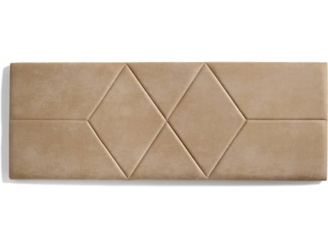 Cabeceira de Cama  Retangular 3588 (Castanho - Tecido - 112x57x5 cm)