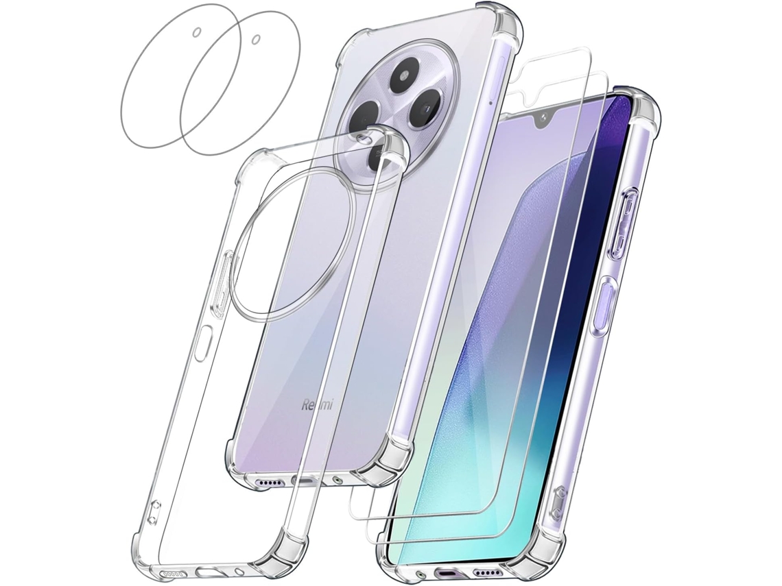Capa Protetores Câmera Antiamarelo Para Xiaomi Redmi 14c 4g/redmi A4 5g/xiaomi Poco C75 Hongwe. Tecido Transparente