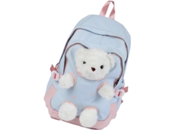 Mochila escolar moderna com estampa de urso, resistente SFUSHOS