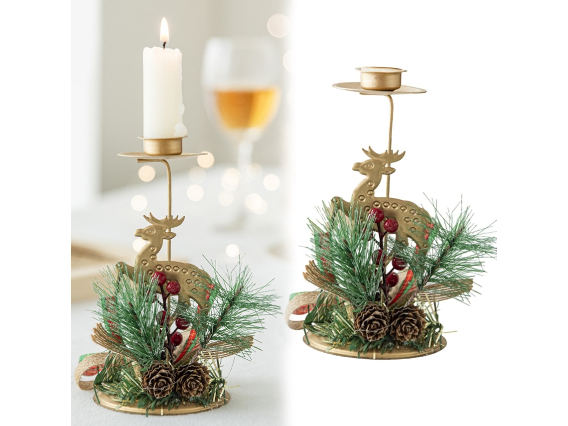 Suporte Central de Natal para Velas Porta Velas de Cone NEVEANCE