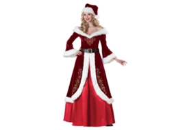 Laxiscreed Disfarce De Pai Natal Para Mulheres, Tamanho L, Fantasia Natalina Para Festas E Cosplay