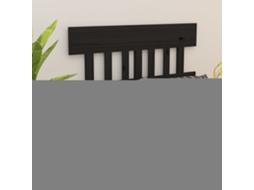 Vidaxl Cabeceira De Cama 123,5x3x81 Cm Pinho Maciço Preto
