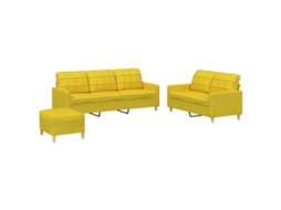 Sofa Set, Sofa Sets Vidaxl Amarelo Tecido (n/a)