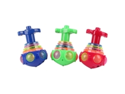 Ats 3 Peças Trompos Giratórios com Luz e Música Cor Aleatória Brinquedo Presente para Crianças Meninos Meninas