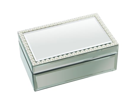 Cai x a de Jóias DRW Espelho 21 x 13 x 9 cm)