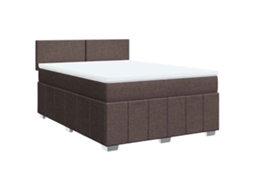 Box Spring Bed, Box Spring Beds Vidaxl Marrom Tecido (140  X  190  Cm)