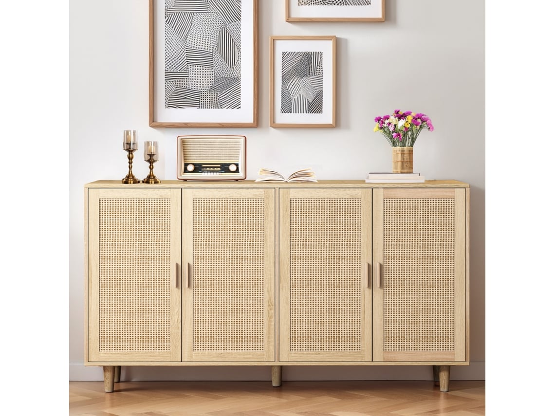 Armário Rattan 158cm 4 Portas, Quarto/estar.-xm