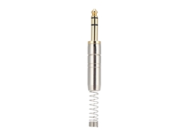 Conector Estéreo de Áudio 6.35mm Dourado Soldável Diy para Cabo de Guitarra Elétrica