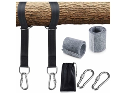 Acessórios Para Balanço, 1 Par De Correias De Rede Para Balanço Com 2 Ganchos Em D E 2 Protetores De Árvore Slowmoose