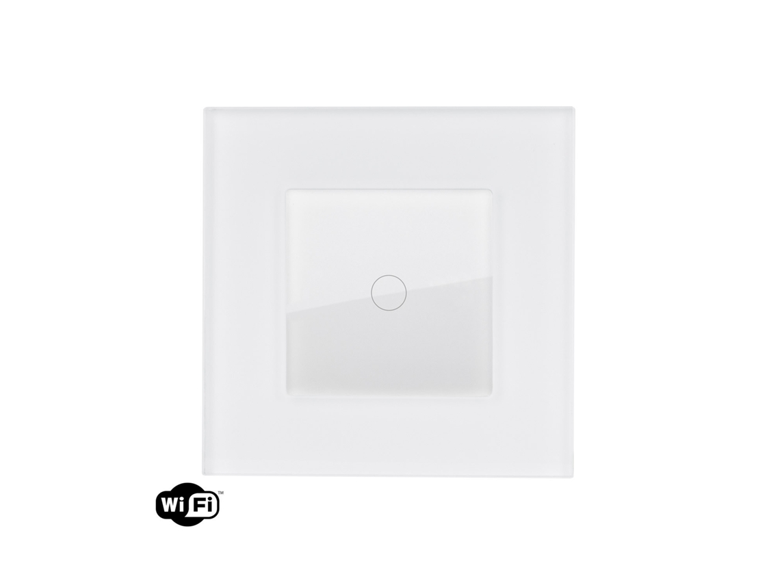 Interruptor Wifi Táctil Simples com Moldura de Vidro Modern LEDKIA .