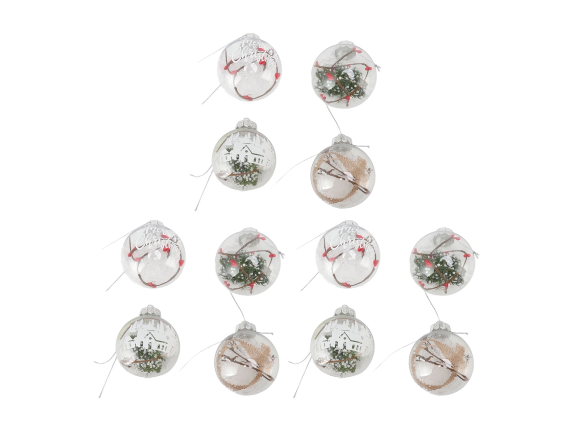 Bola de Natal 12 Peças, Decoração À Prova de Quebra LAXISCREED