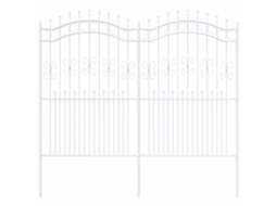 Conjunto 1 Cerca Para Jardim Vidaxl Branco Aço Revestido A Pó (240 X 228 Cm)