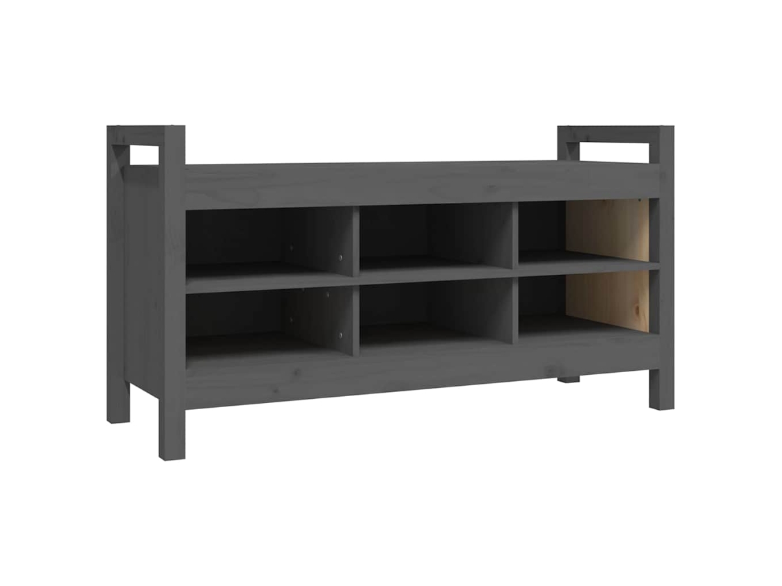 Banco de Corredor Madeira de Pinho Maciça Cinzento MAISON EXCLUSIVE (110x40x60 cm)