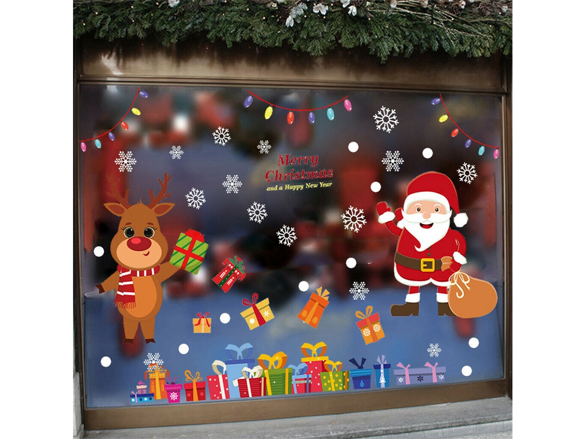 Adesivos De Janela De Papai Noel Para Decoração De Parede Aquaforge