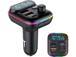 Transmissor Fm Bluetooth Yizhood T70 Pd3.0 Type C 20w Tf/u Disk Preto