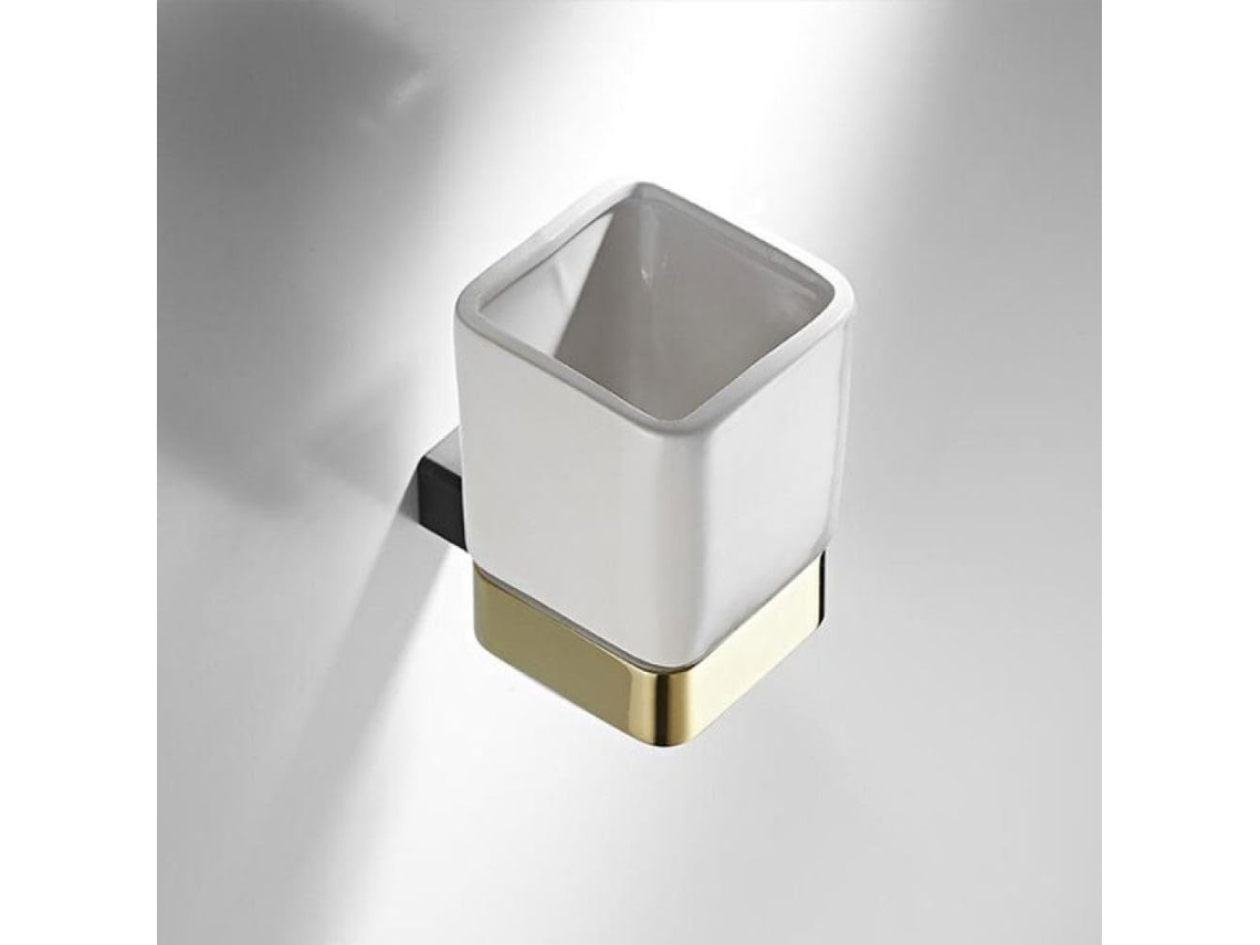 Conjunto de 6 Peças para Banheiro com Porta Toalhas, Argola, Papel Higiênico, Gancho, Copo | S/MARCA