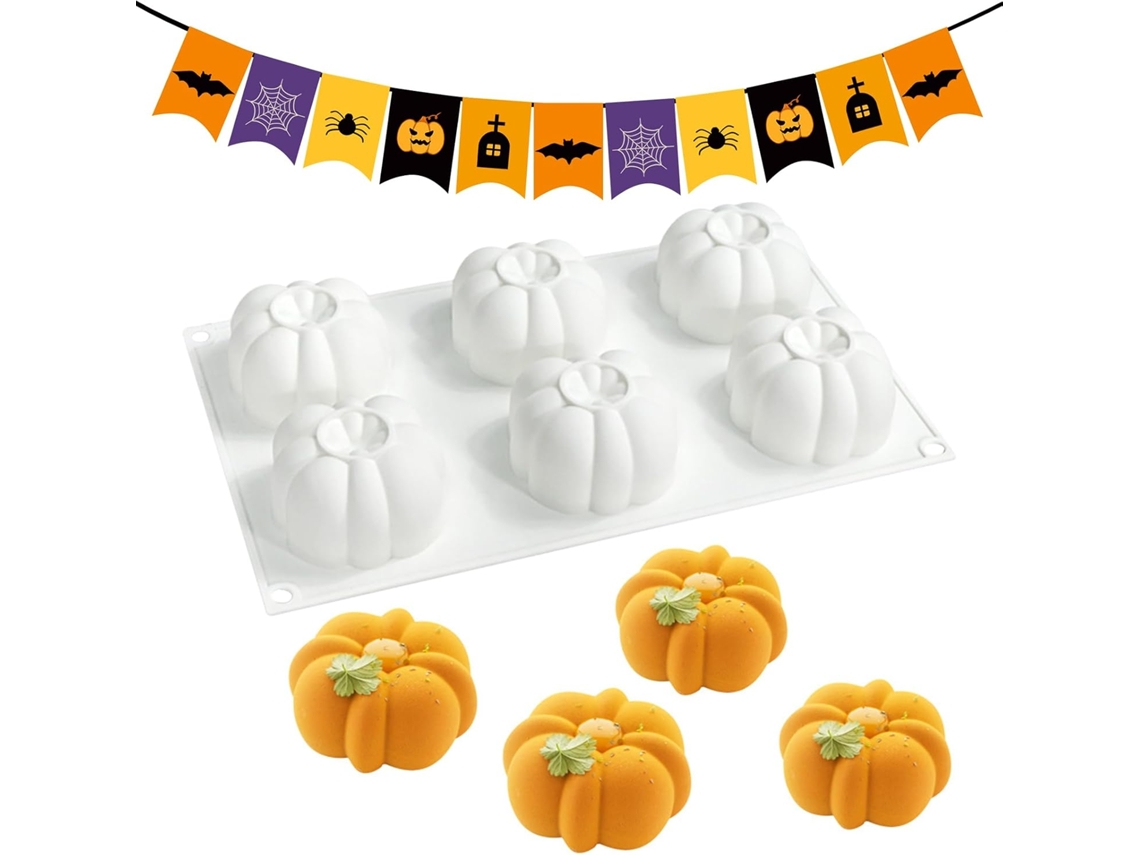 Forma De Chocolate De Halloween, Forma De Silicone Com 6 Cavidades, Fácil De Usar