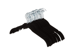 Kit de 20 Cabides de Veludo para Camisas/vestidos, Preto Anti deslizante, Design Fino, Suporta Até 4.5 Kg