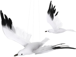 Enfeite Gaivota Pendurar Tamanho Penas Musgo Artificiais Decoração Litorânea Festas Casamentos Interiores GOKOCO