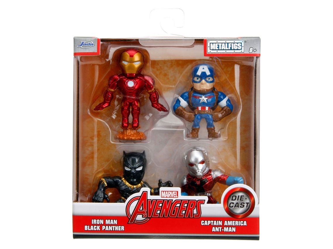 Marvel Avengers Figuras Diecast Pacote Com 4 De Metal 6cm Jada Toys