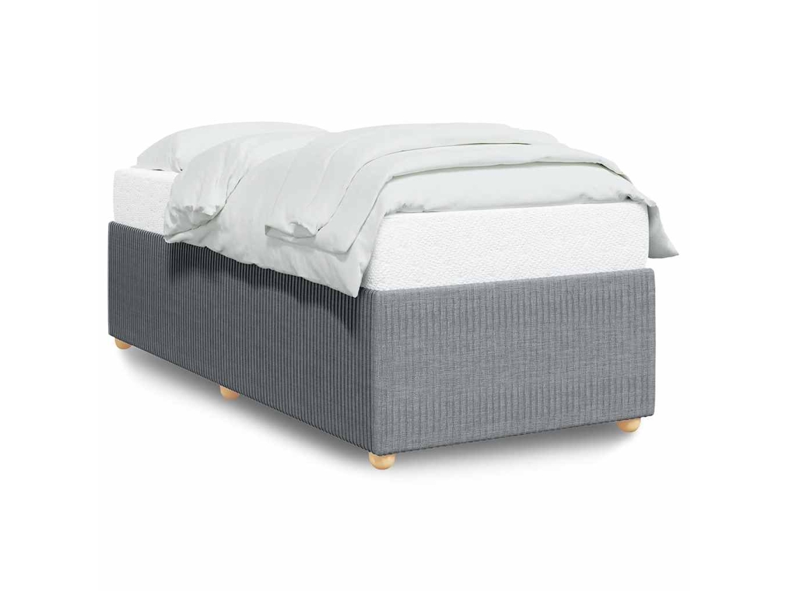 Estrutura de Cama Tecido Cinzento Claro MAISON EXCLUSIVE (90x200 cm)