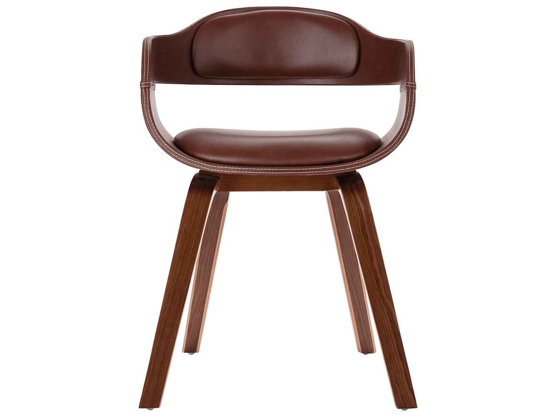 Maison Exclusive - Cadeira De Jantar Madeira Curvada E Couro Artificial Castanho