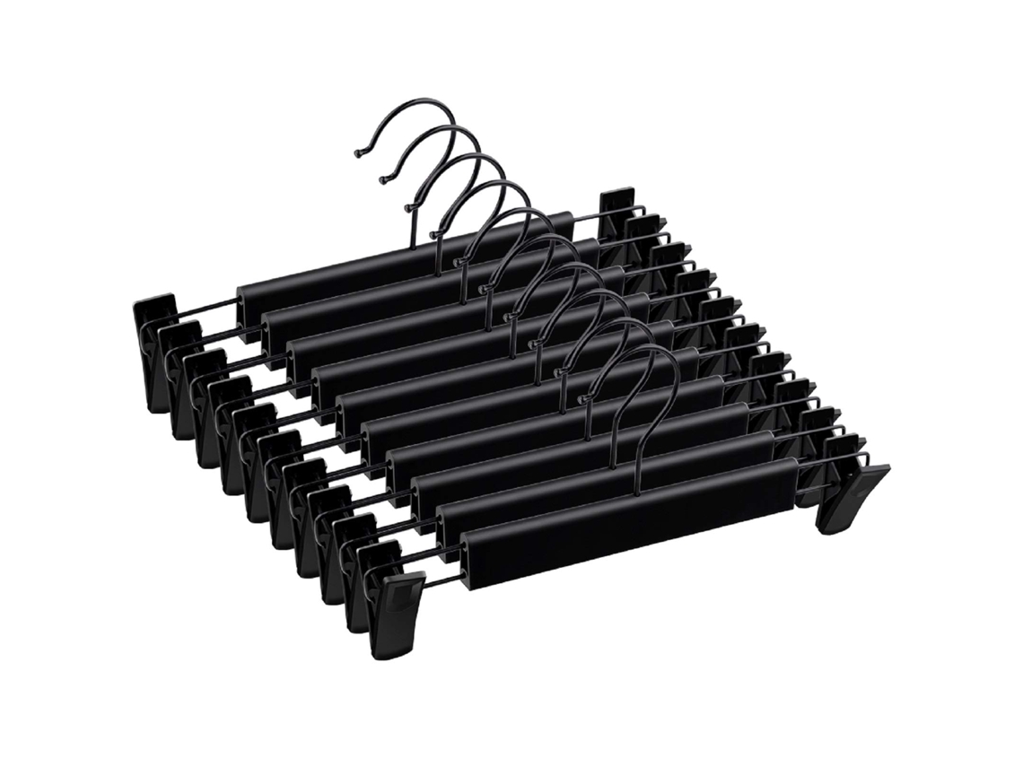 Pacote com 10 Cabides para Calças Design Antiderrapante para Saias, Calças e Jeans BRILVIBERA