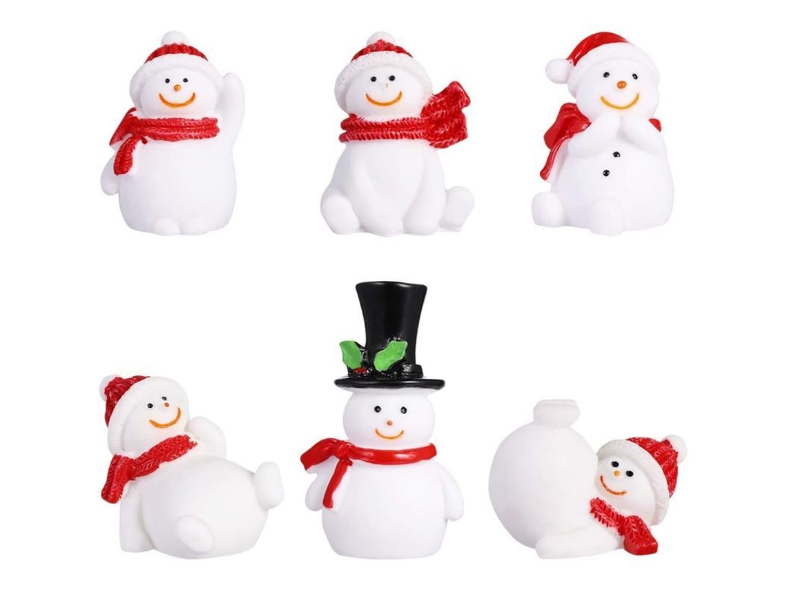 Bonecos de Neve Natal, Adornos de Mesa, Miniaturas, Artesanato | S/MARCA
