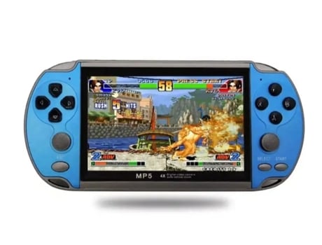Consola ARCADE X-7 Cor Azul Portátil Videojogos Bateria Recarregável 200 Jogos Incluídos