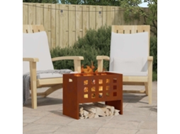 Vidaxl Fire Pit Castanho 50 X 30 X 40 Cm Aço