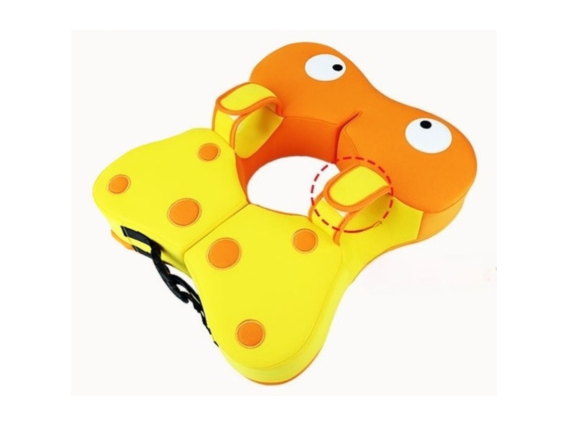 Boia Inflável Para Bebês, Não Precisa Inflar, Design Anti-tombamento, Adequada Para Bebês De 3 A 36 Meses, Amarela. Halinuia