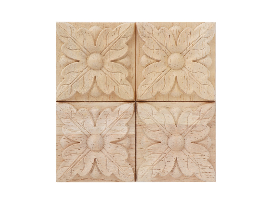 4 Peças Aplique de Grelha Decoração Móveis Modelo a