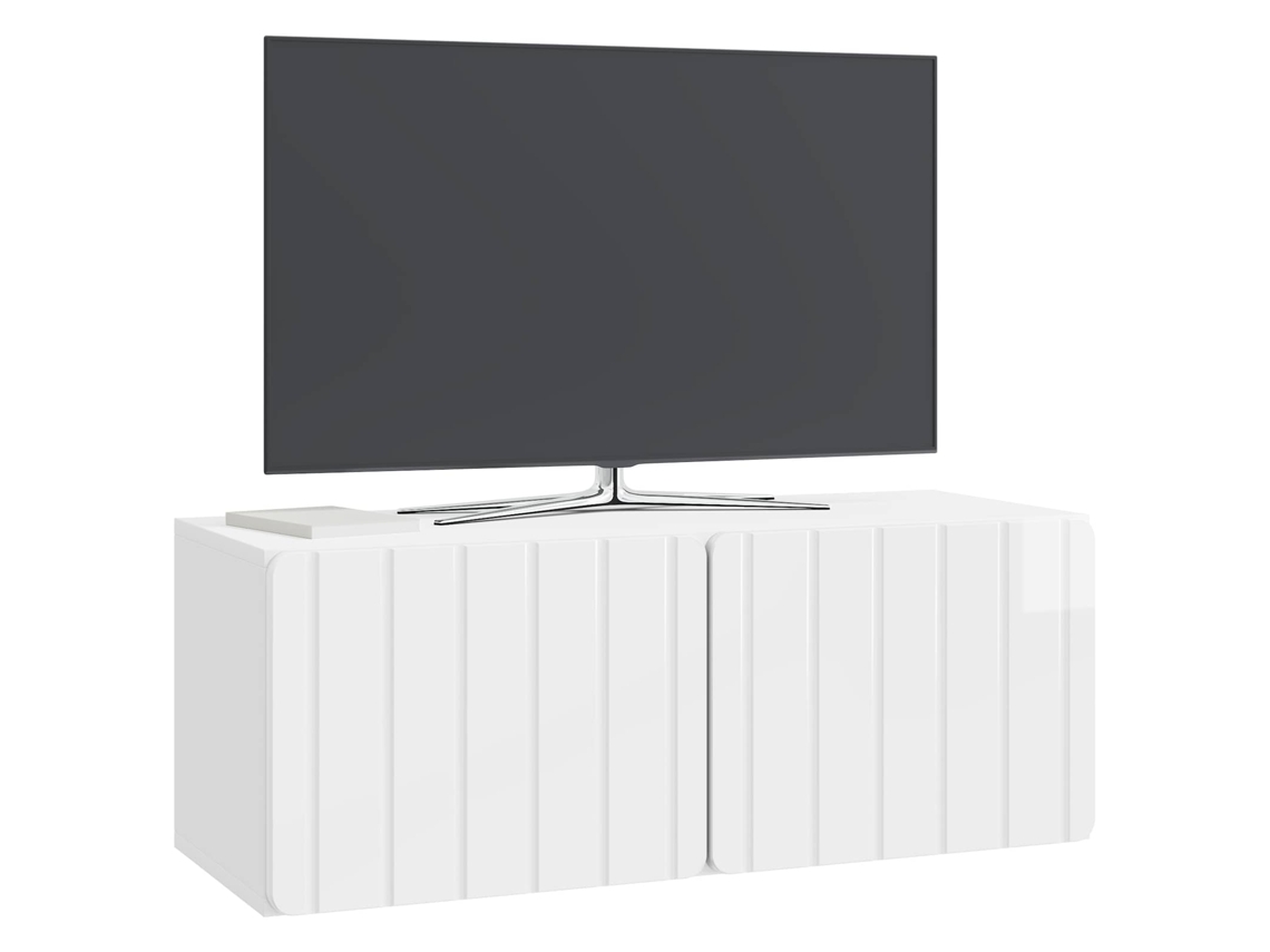 Gabinete de TV MAISON EXCLUSIVE Parede Branco Brilhante 78,5x31x30 Cm