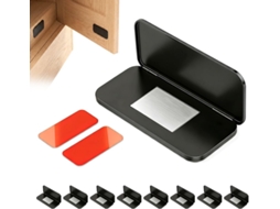 Kit Com 8-fechos Magnéticos Ultrafinos Portas De Armários, Sem Necessidade De Furar, Adesivos Magnéticos