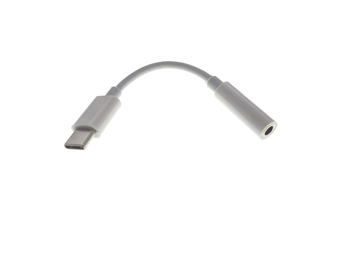 Cabo de Áudio 3,5mm Fêmea para Usb Type c Macho, com Microfone e Fones de Ouvido, Branco AOZORZ