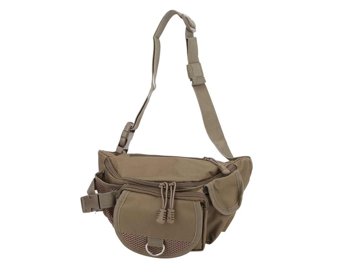 Bolsa de Pesca Portátil Poliéster Ajustável Khaki