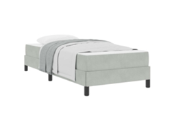 Cama Box com Colchão Cinzento Claro Tecido MAISON EXCLUSIVE 80x210 cm