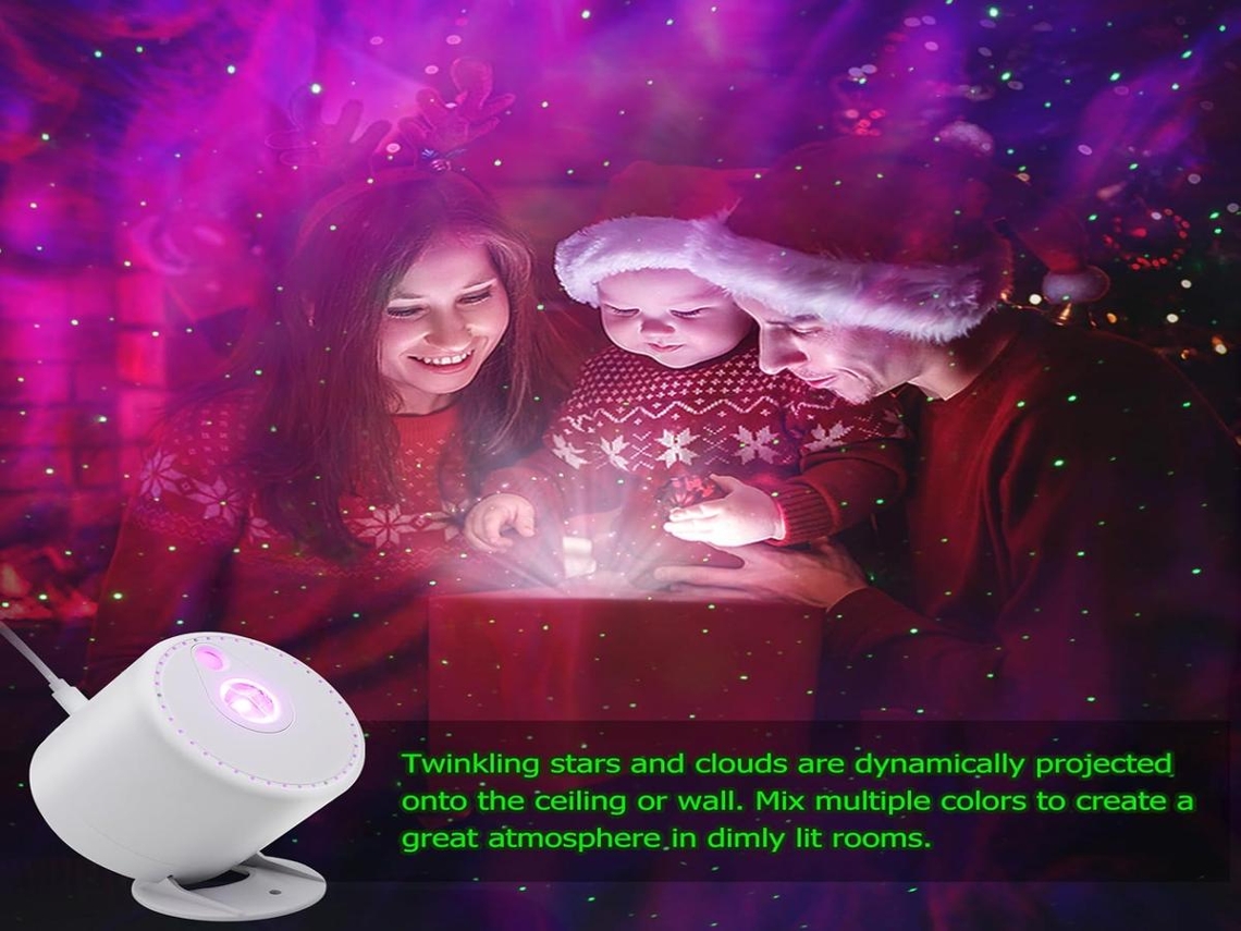 Projetor de LED Lurelia Galaxy, com controle remoto, céu estrelado, para quarto modelo 2.