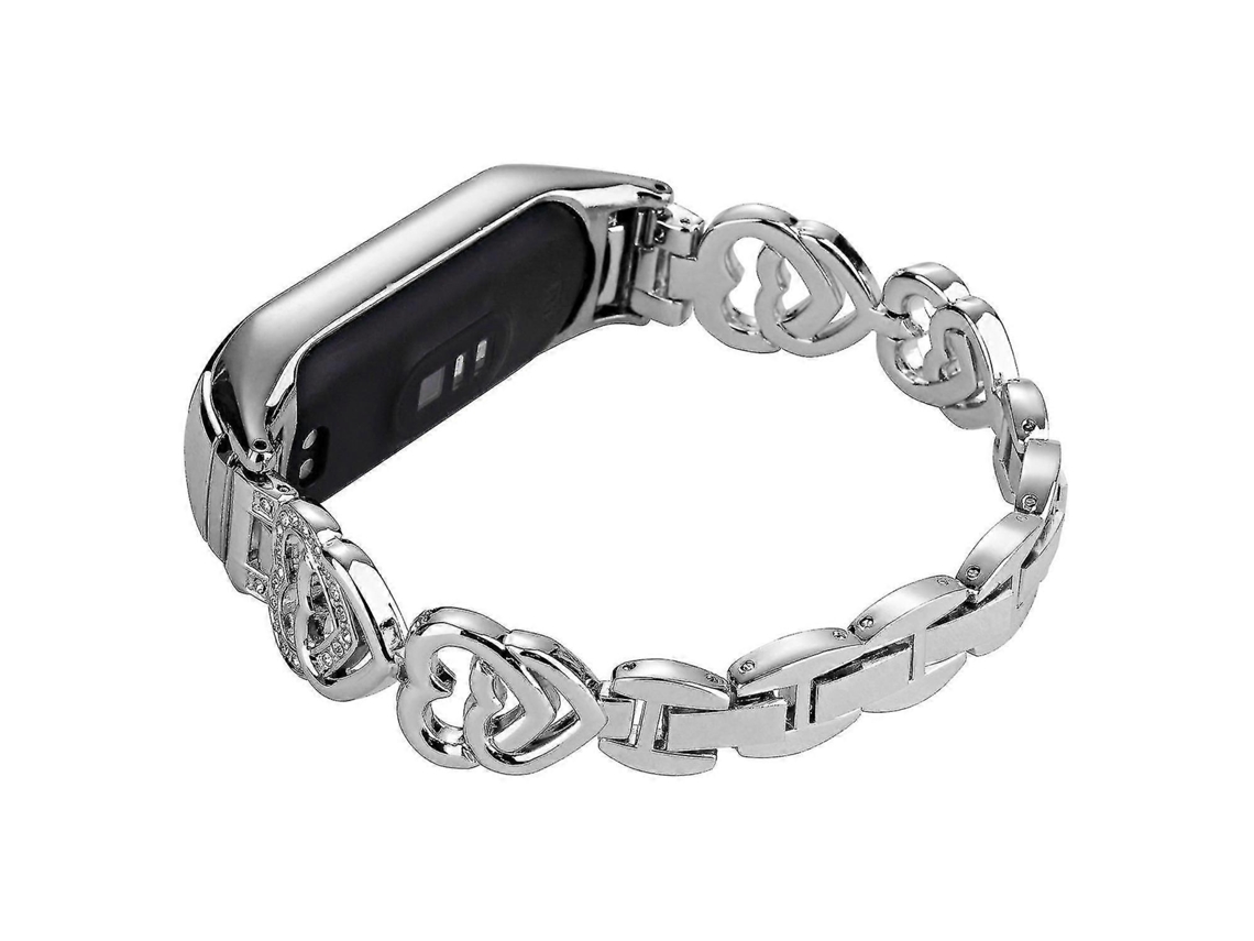 Pulseira De Metal Para Xiaomi Mi Band 7 Com Decoração De Strass Olysi Shop