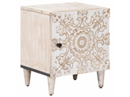 Vidaxl Armário De Cabeceira Branco 40 X 33,5 X 46 Cm
