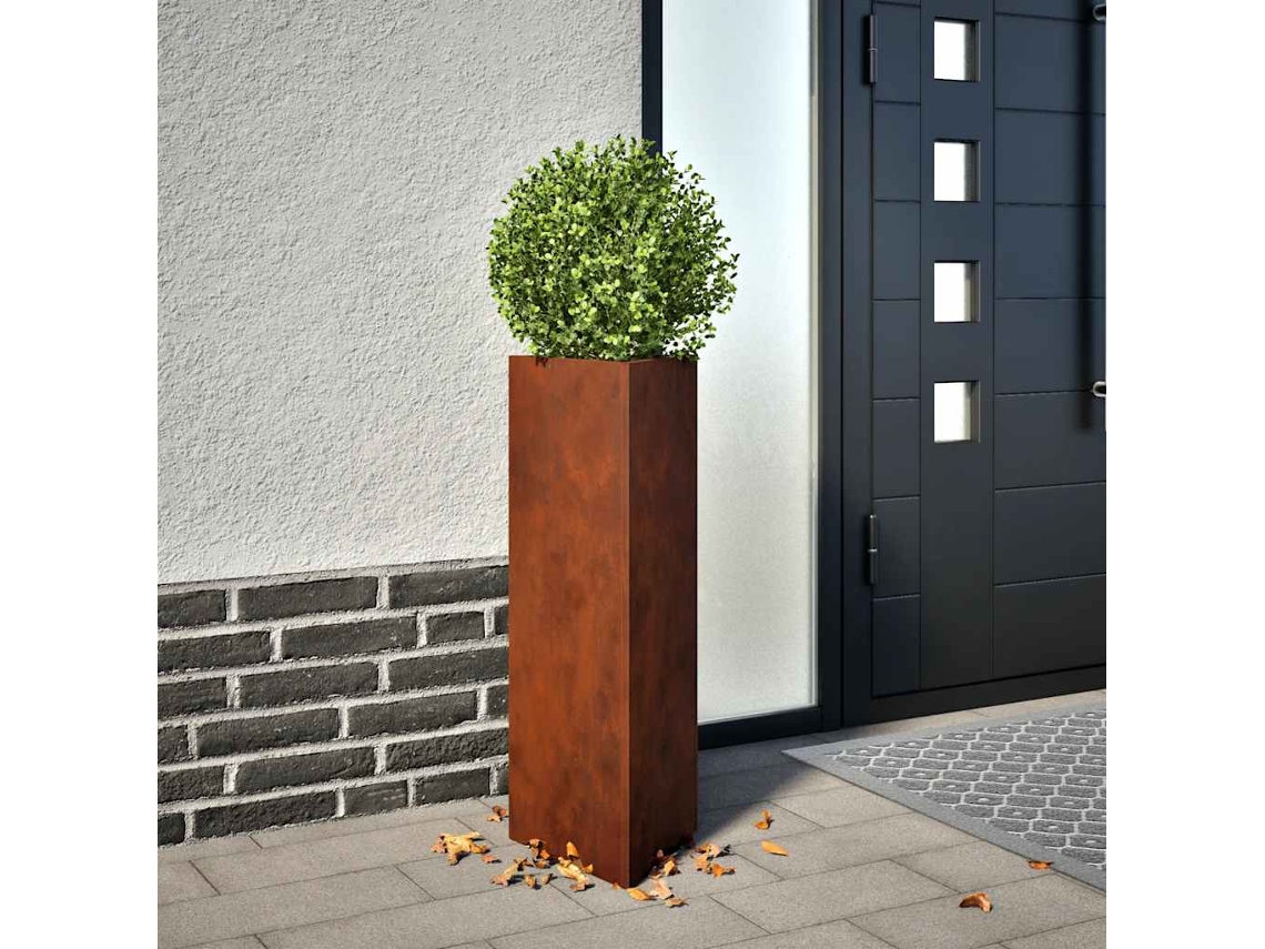Vidaxl Garden Planters 2 Pcs Triangular Aço Resistente Às Intempéries