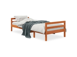 Bed Frame, Bed Frames Vidaxl Marrom Madeira De Pinho (75 X 190 Cm)