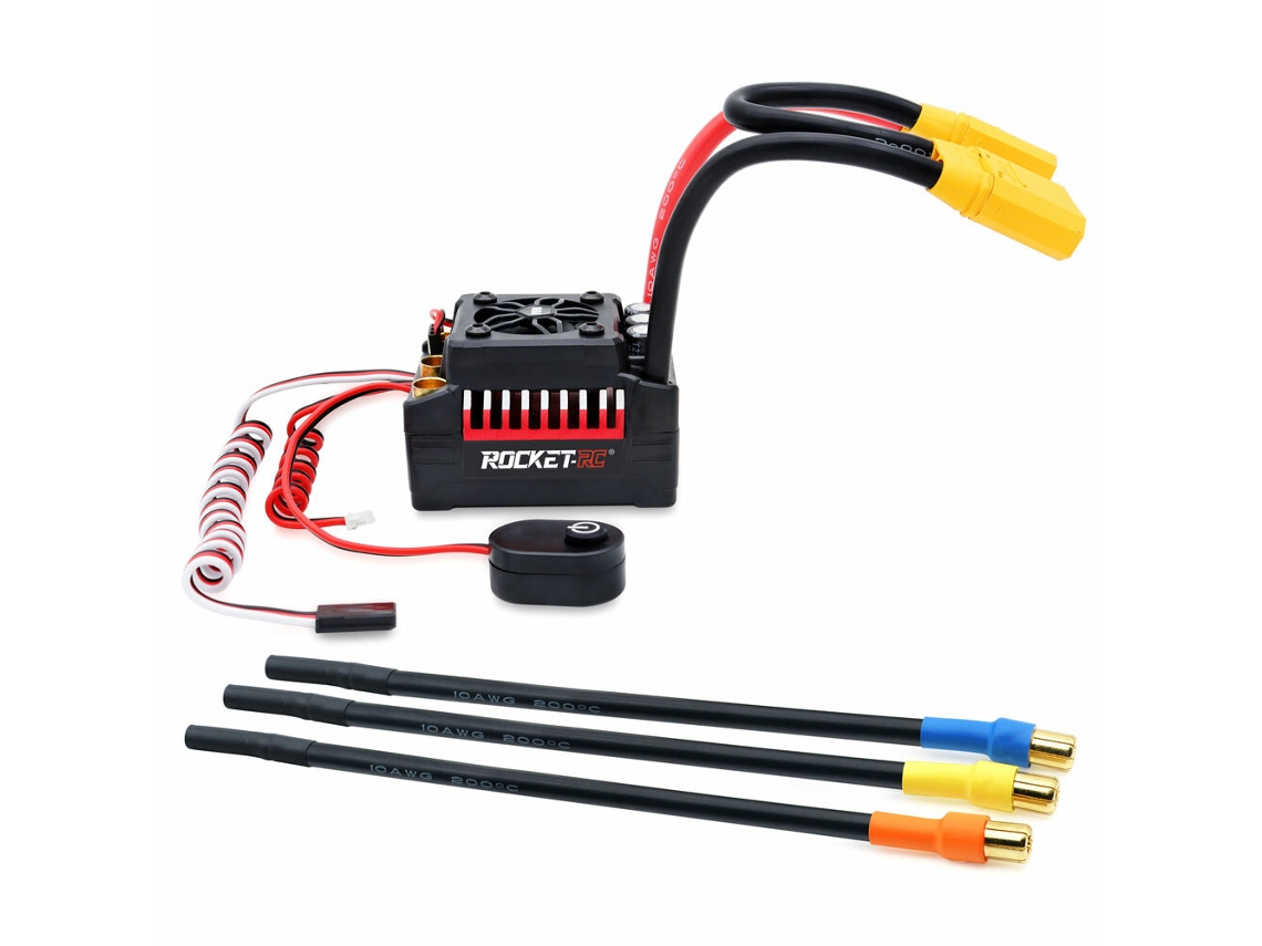 Conector Xt60 160a Controlador Eletrónico Velocida À Prova Água Surpass Hobby Rocket V2 130a/160a Carros Rc 1/7 e 1/8 Peças Modelismo MDUG (esc)