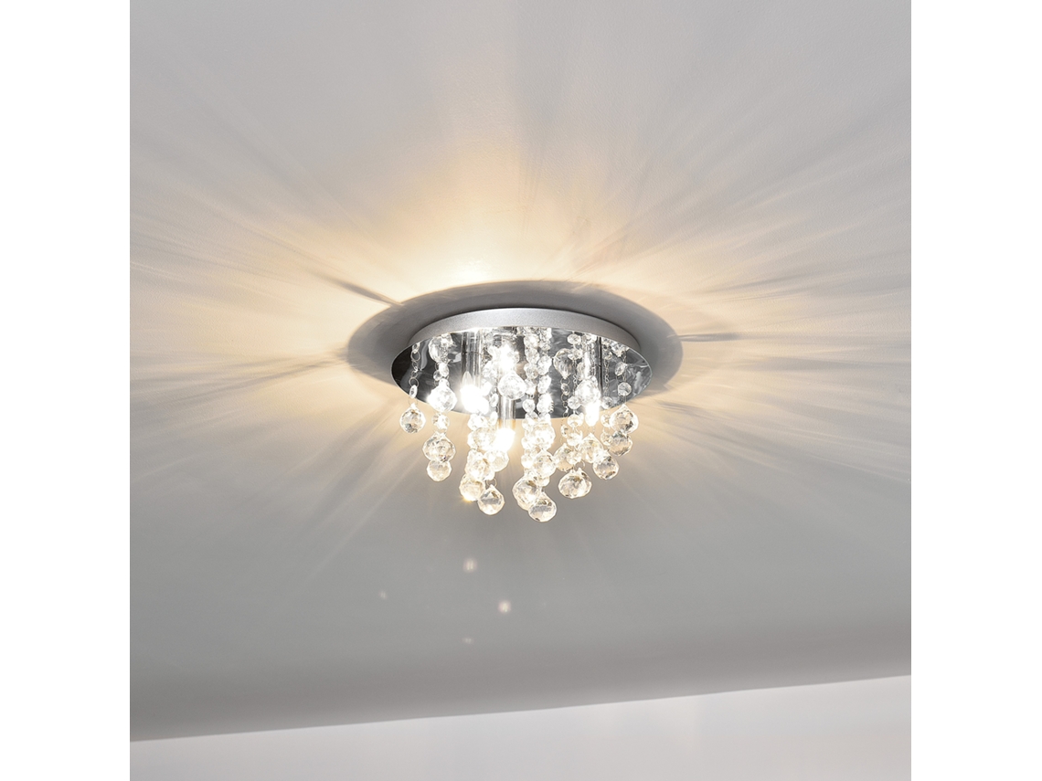 Candeeiro de Tecto LUX.PRO Crómio/Prata (28 W - G9)