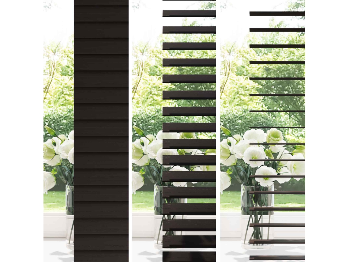 Vidaxl Cortina Veneziana Marrom Escuro 75 X 160 Cm 35 Mm