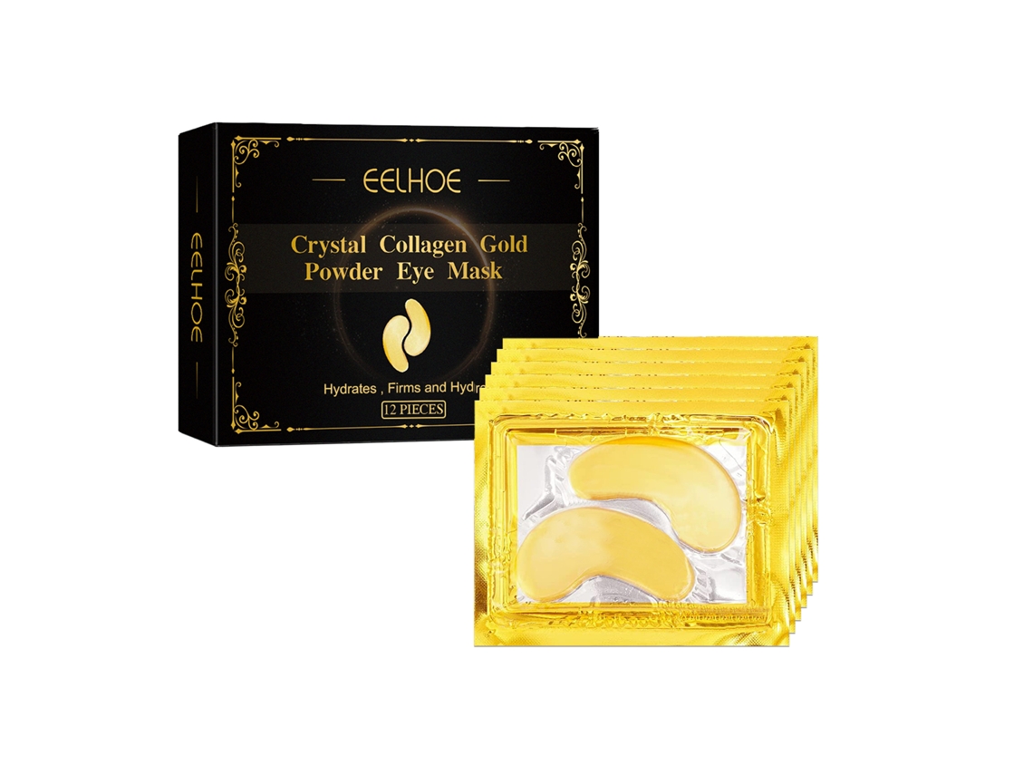 Máscara de Olhos Dourada com Colágeno LAXISCREED para Rejuvenescimento e Alta Performance