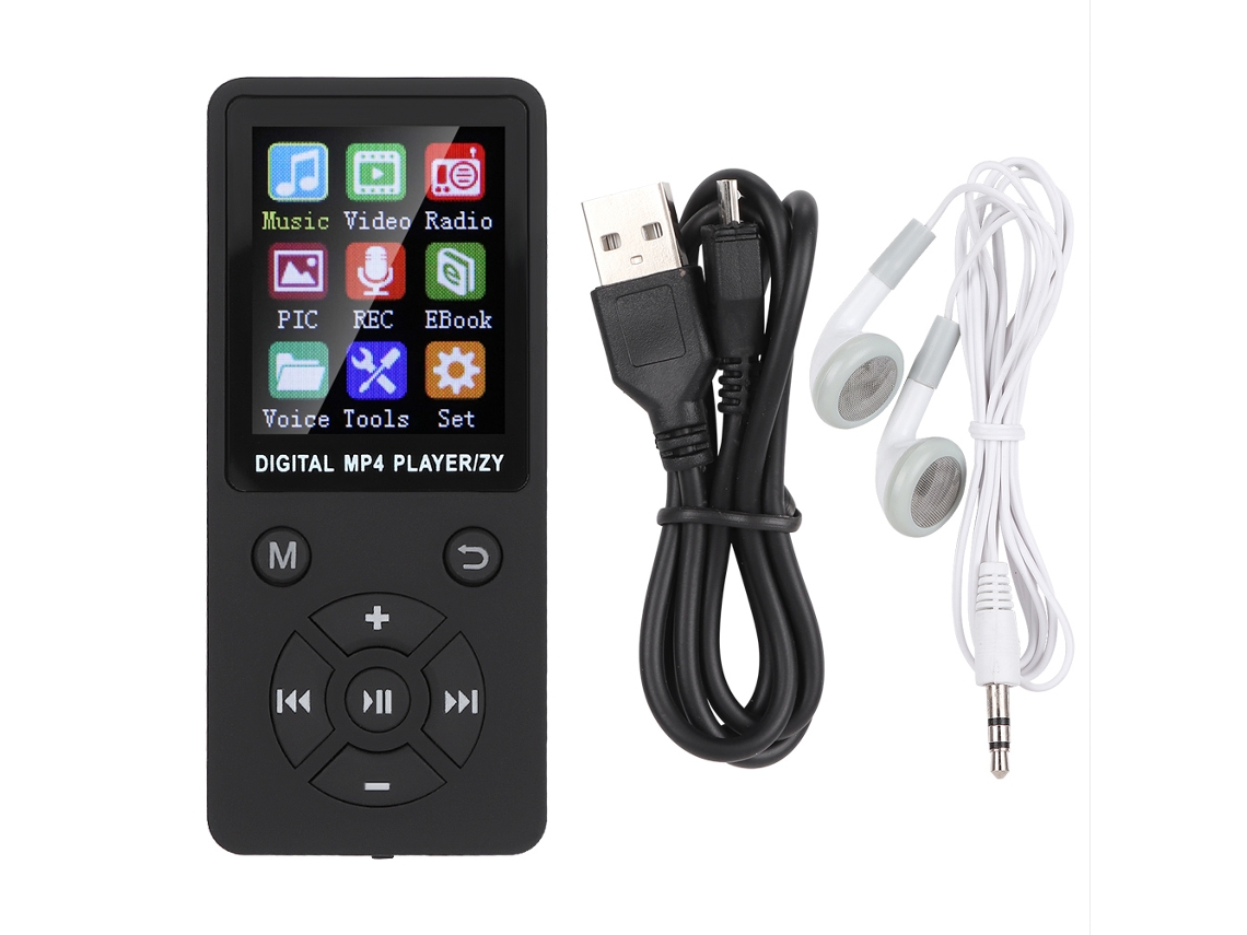 Reprodutor De Música Mp3 Mp4 Com Bluetooth Suporta 32g Botões Eightdiagram Tactics Preto