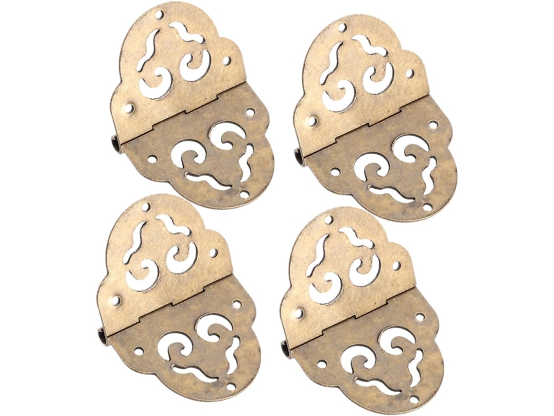 De Cobre Pequenas (4 Peças) Para Caixas Joias Madeira, Estilo Antigo,