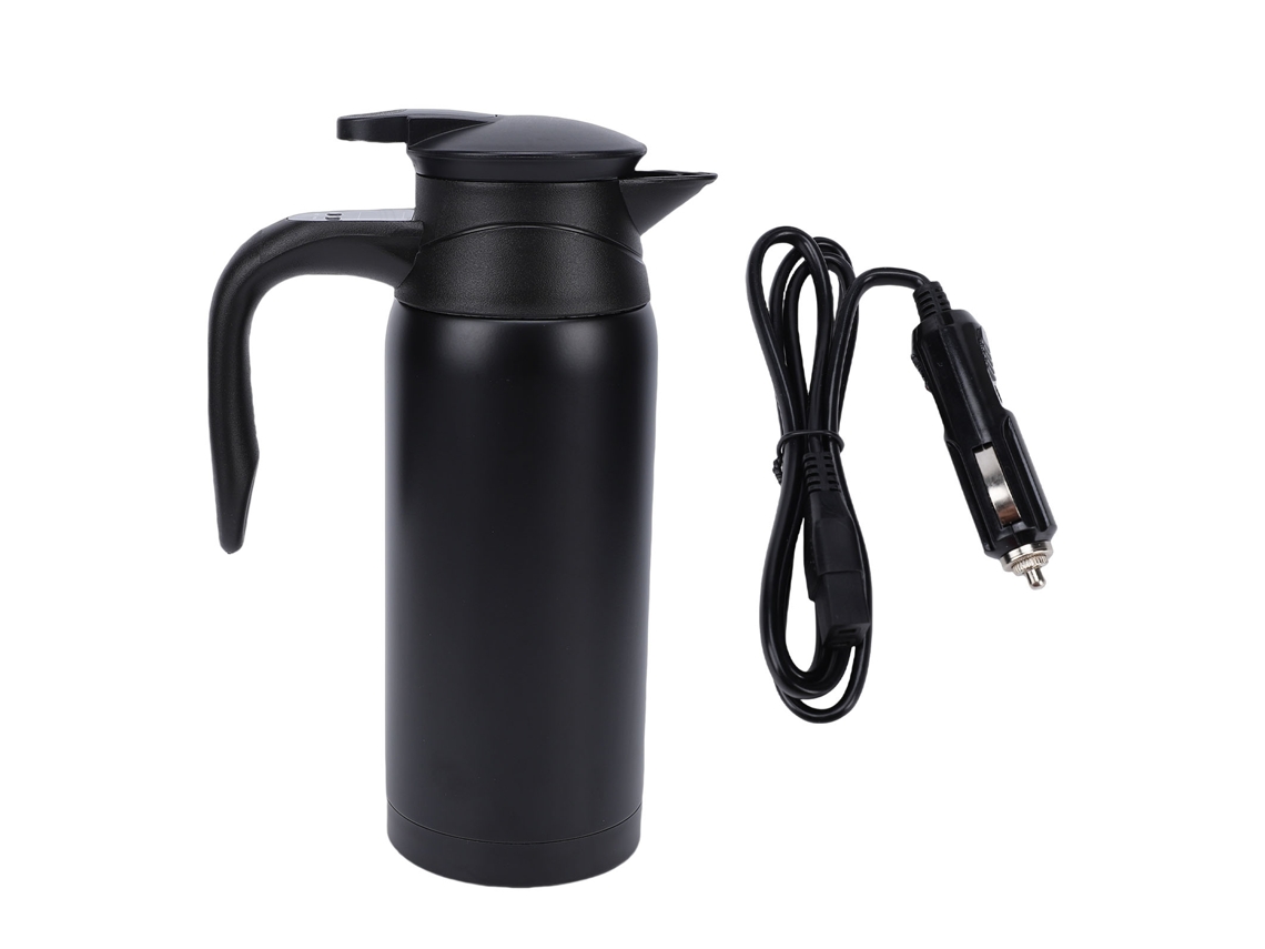 Chaleira Para Carro Laxiscreed Universal 12v/24v Com Visor Digital, Aço Inoxidável De 800ml